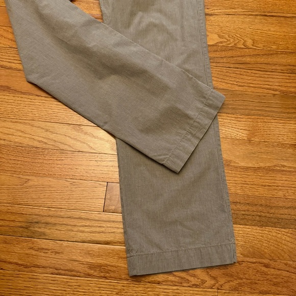 Banana Republic Gray Stripe Straight Fit Chino Pants 33/34 - Picture 5 of 9